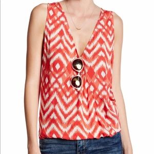 BB DAKOTA Hailey Printed Surplice Tank